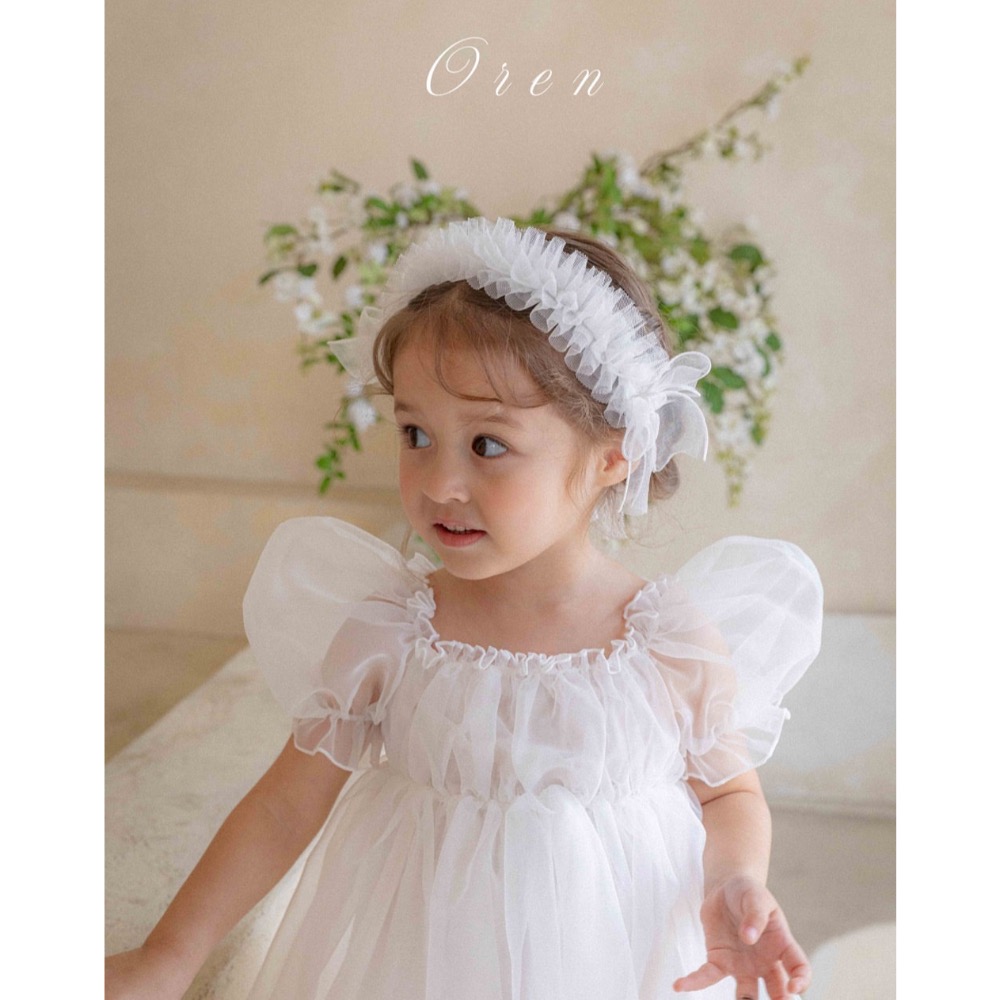 【現貨M(90~100cm)(12~15kg】🇰🇷韓國童裝 Oren Hibybebe 生日洋裝 紗裙 花童 畢業-細節圖5