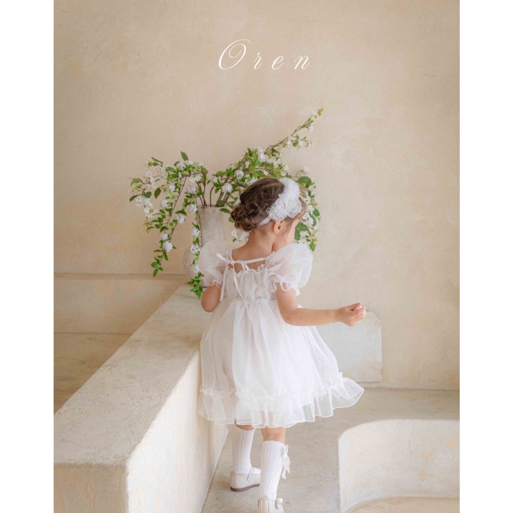 【現貨M(90~100cm)(12~15kg】🇰🇷韓國童裝 Oren Hibybebe 生日洋裝 紗裙 花童 畢業-細節圖6