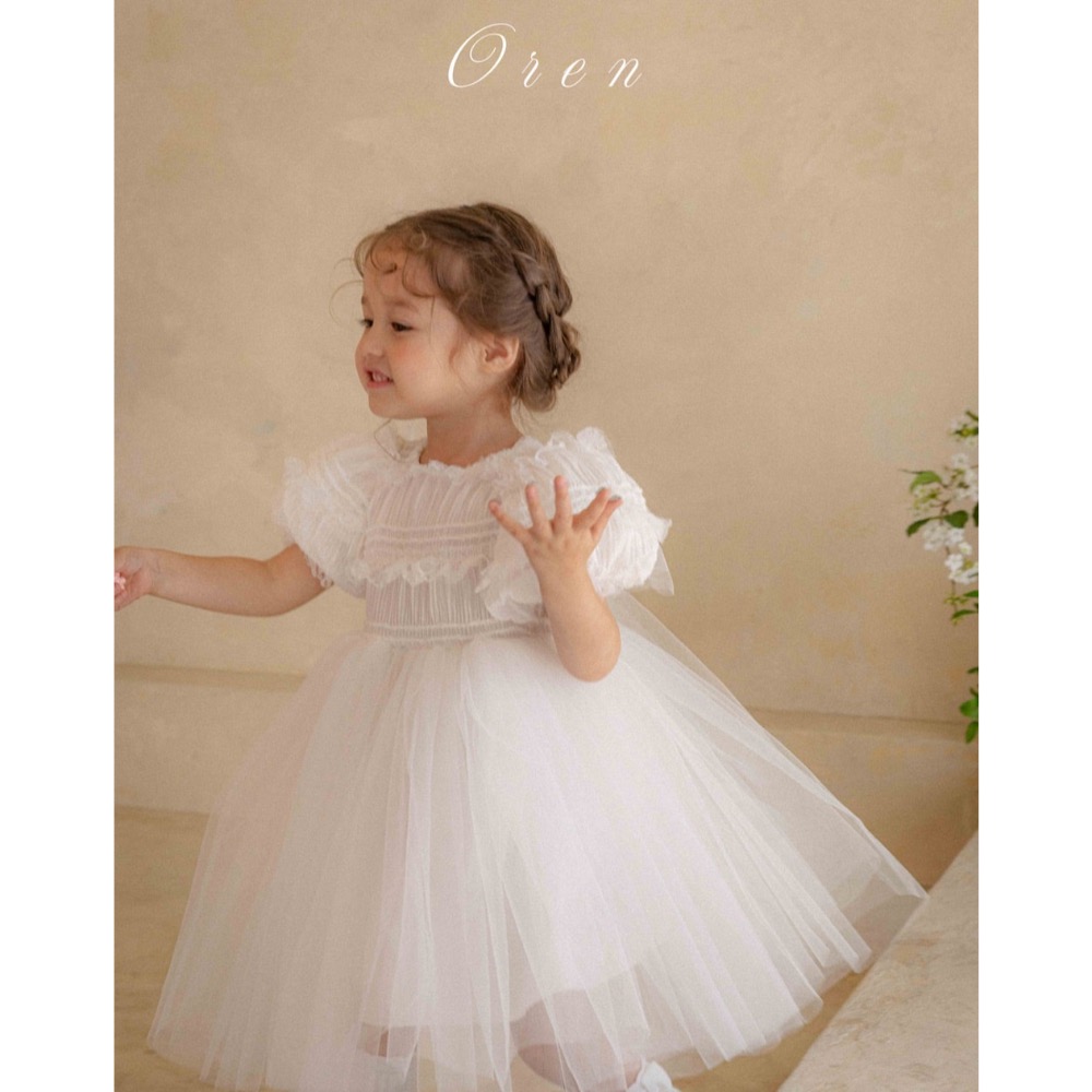 【現貨S(85~90cm)(10~13kg)】🇰🇷韓國童裝 Oren Hibybebe 生日洋裝 紗裙 畢業典禮-規格圖1