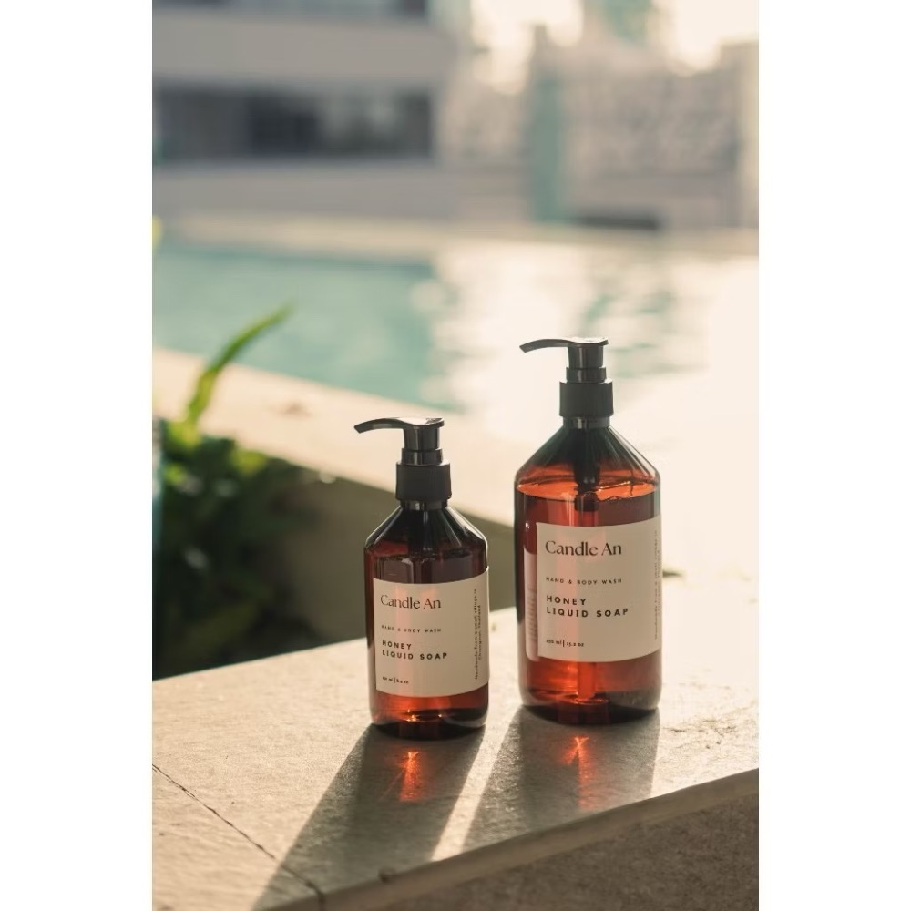 〔250/450ml 〕泰國蜂蜜沐浴洗手兩用液態皂 添加清邁小農自產純蜂蜜 滋潤肌膚 質感竹罐-細節圖2