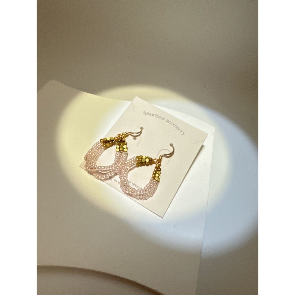 「琉璃晨露」手作k金耳環/| 優雅點綴閃耀動人/現貨-細節圖4