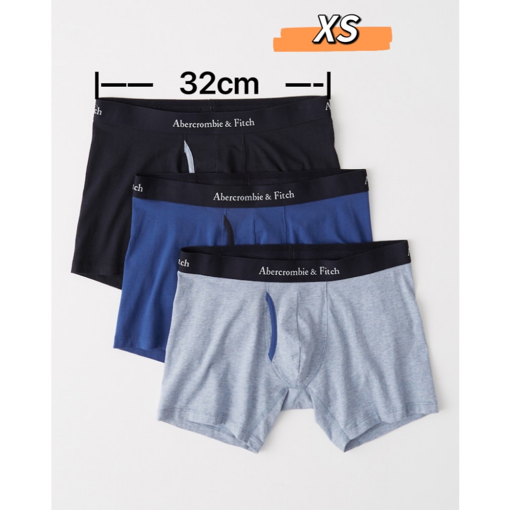 ［免運］【 現貨 XS  】AF A&F 男生 貼身 合身 素面 四角 內褲-細節圖2