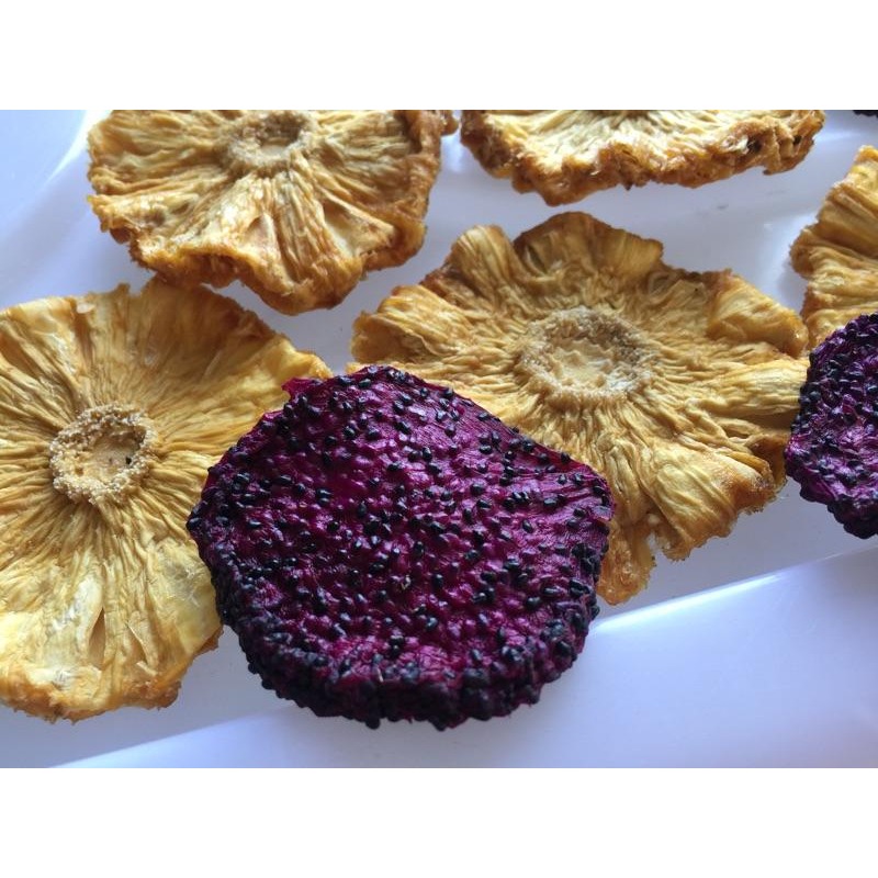 龍鳳乾 鳳梨乾 紅龍果乾 無添加防腐劑!香甜可口~果肉Q彈  台灣鳳梨乾 無糖 果乾 水果乾-細節圖3