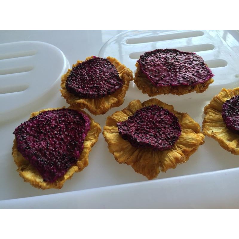 龍鳳乾 鳳梨乾 紅龍果乾 無添加防腐劑!香甜可口~果肉Q彈  台灣鳳梨乾 無糖 果乾 水果乾-細節圖8