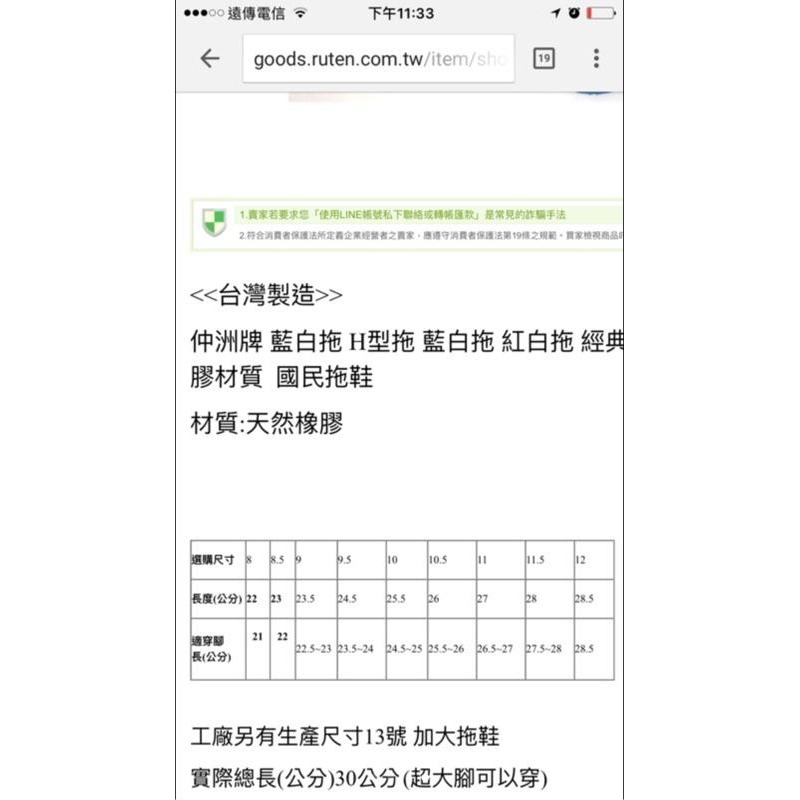 <<台灣製造>>仲洲牌 藍白拖 H型拖 藍白拖 紅白拖 經典藍白拖 天然橡膠材質 國民拖鞋-細節圖5