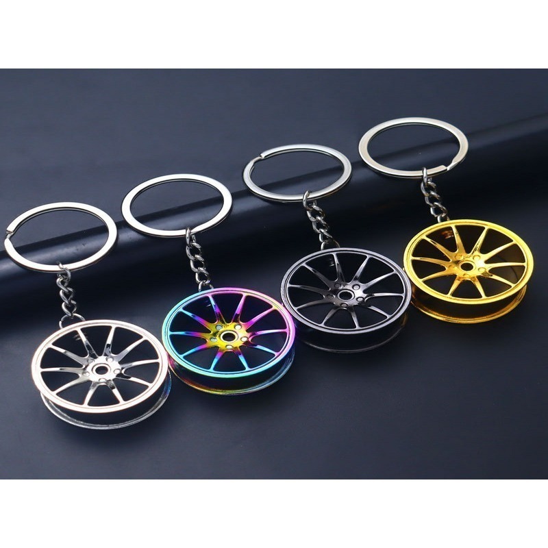 避震器鑰匙圈 渦輪 10爪 輪框 手排檔鑰匙圈 鑰匙環 避震器 鑰匙圈 鑰使圈 卡鉗 碟盤 吊飾 汽車鑰匙圈-細節圖6