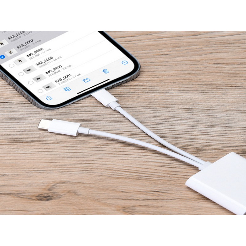 iPhone TYPEC 讀卡器 lighting轉SD卡 iPad讀卡器 SD卡 TF卡 記憶卡 蘋果-細節圖3