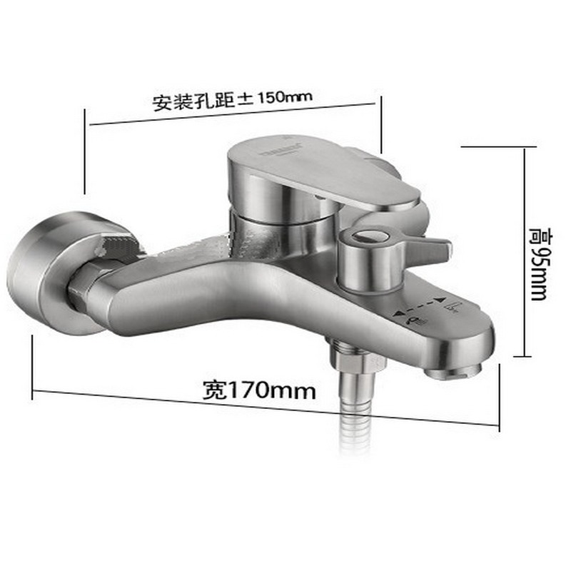 不銹鋼沐浴水龍頭 沐浴龍頭主體 蓮蓬頭 水龍頭 淋浴龍頭 浴缸龍頭 浴室暗裝 三聯淋浴開關 冷熱水龍頭混水閥-細節圖4