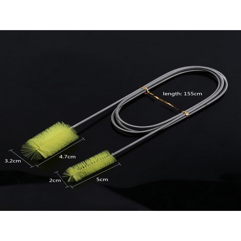 雙頭水管刷 彈簧毛刷 水管刷 軟管刷 馬達清潔 魚缸清潔刷 刷子 毛刷 彈簧刷 管間刷 魚缸水管刷-細節圖2