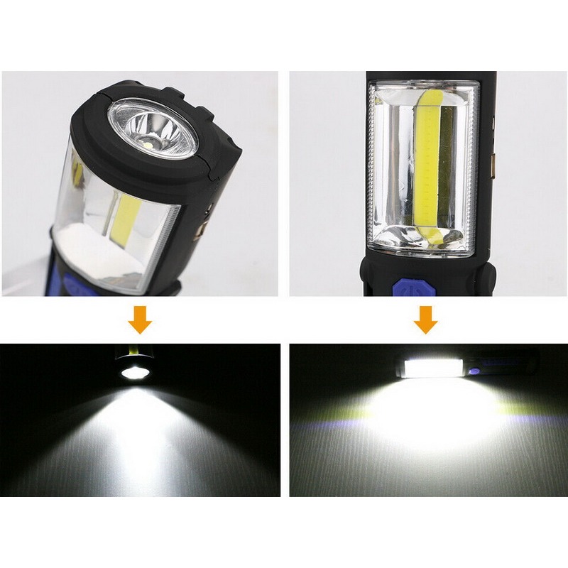 內建電池 工作燈 超亮 COB LED手持工作燈 露營燈 強力磁鐵吸附 汽車維修燈 維修燈 汽車維修-細節圖2