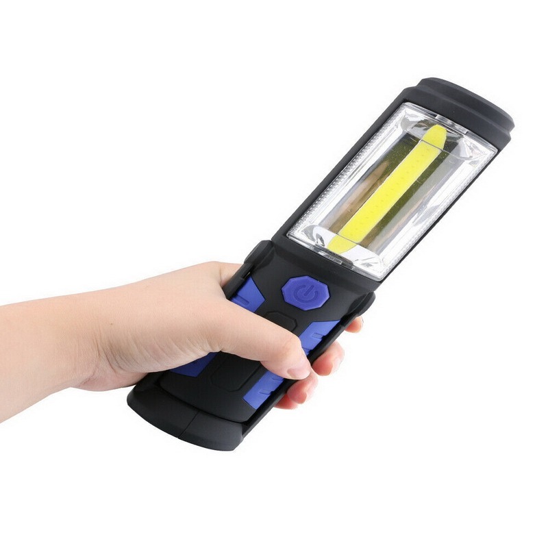 內建電池 工作燈 超亮 COB LED手持工作燈 露營燈 強力磁鐵吸附 汽車維修燈 維修燈 汽車維修-細節圖3