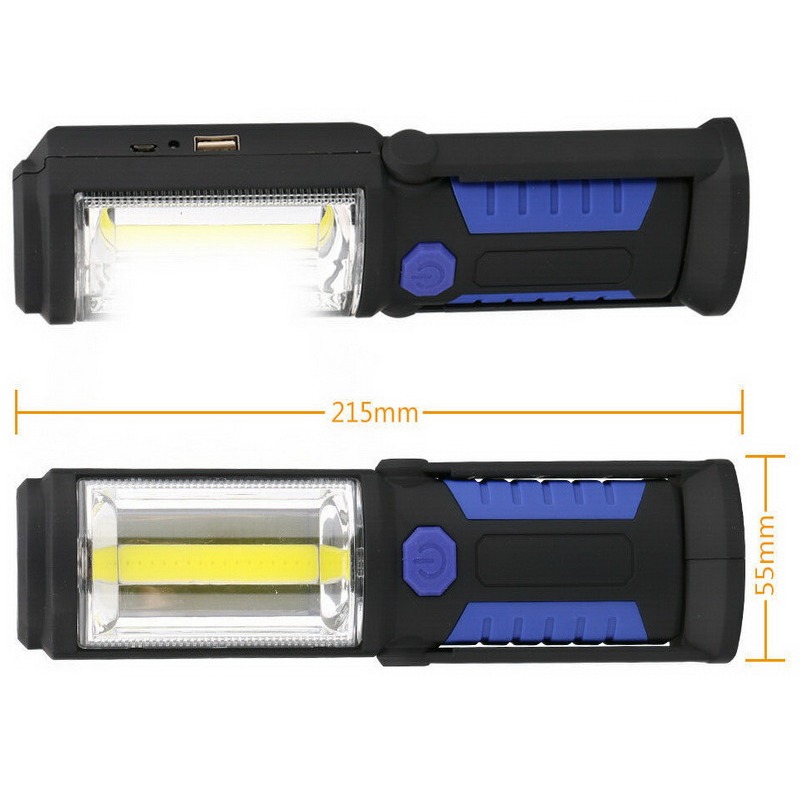 內建電池 工作燈 超亮 COB LED手持工作燈 露營燈 強力磁鐵吸附 汽車維修燈 維修燈 汽車維修-細節圖5