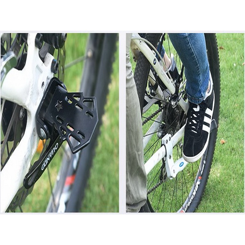 可折疊腳踏板 自行車腳踏板 後輪座椅腳踏板 山地車腳蹬版 摺疊火箭炮 後座踏板 自行車踩踏 火箭筒-細節圖5