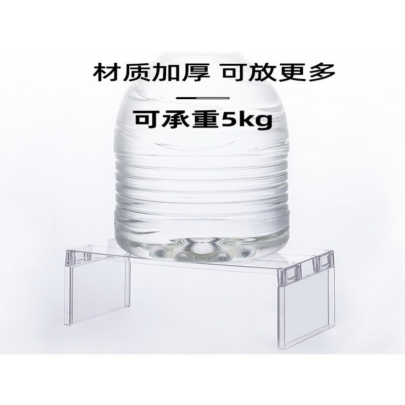 冰箱收納 冰箱隔板 冰箱分層板 透明ㄇ字型收納架 ㄇ字收納架 增高 展示架 冰箱 廚房收納架高-細節圖5