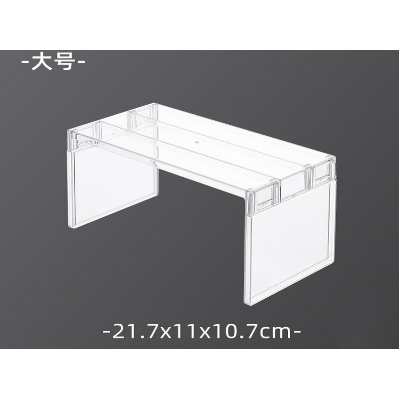 冰箱收納 冰箱隔板 冰箱分層板 透明ㄇ字型收納架 ㄇ字收納架 增高 展示架 冰箱 廚房收納架高-細節圖6
