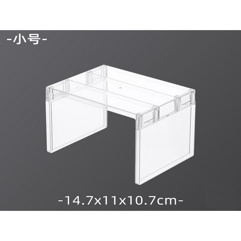 冰箱收納 冰箱隔板 冰箱分層板 透明ㄇ字型收納架 ㄇ字收納架 增高 展示架 冰箱 廚房收納架高-細節圖7