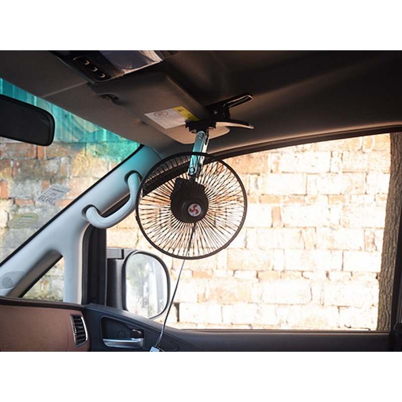 汽車風扇 汽車夾扇 超大 8吋 10吋 11吋 附開關 電風扇 夾式 電扇 風扇 12V 點菸器 點煙孔-細節圖2