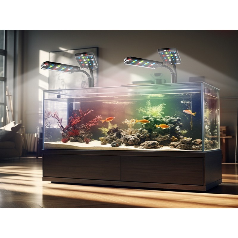 雙LED夾燈 LED魚缸燈 魚缸彩燈 水草燈 水族箱燈 魚缸燈光照明 烏龜燈 夾燈 LED燈-細節圖4