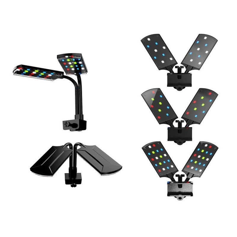 雙LED夾燈 LED魚缸燈 魚缸彩燈 水草燈 水族箱燈 魚缸燈光照明 烏龜燈 夾燈 LED燈-細節圖6