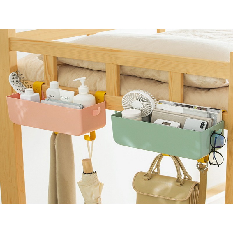床邊收納籃 床頭收納籃 收納掛籃 手機收納架 桌邊置物架 床邊置物架 窗邊置物架-細節圖2