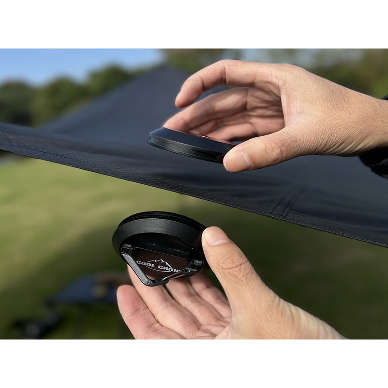 天幕磁吸掛勾 磁吸掛勾 天幕掛勾 磁吸式掛勾 強力磁鐵掛勾 車路燈勾 露營掛勾 磁鐵釦 雙向磁鐵 1/4螺牙-細節圖2