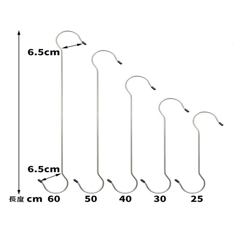 50cm 60cm 不鏽鋼S勾 白鐵S勾 白鐵S鉤 S型掛勾 蘭花吊勾 露營勾 萬用勾 不鏽鋼S掛鉤 園藝資材-細節圖3