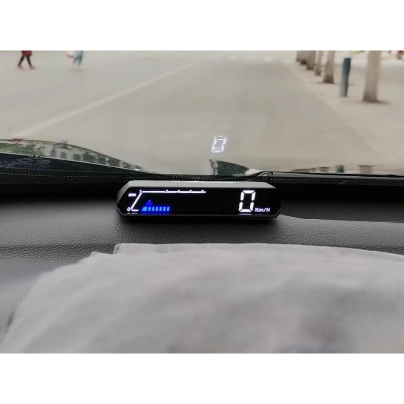 OBD2 雙螢幕 LED投影 多功能 HUD抬頭顯示器 油溫 水溫 油耗 渦輪壓力 S101-細節圖7