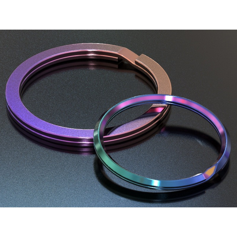 鑰使圈 碳鋼鑰匙圈 燒鈦色 燒藍色 鑰匙圈 彩色鑰匙圈 碳鋼鍍彩 鑰匙環 鑰匙勾環-細節圖2