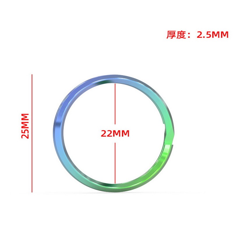 鑰使圈 碳鋼鑰匙圈 燒鈦色 燒藍色 鑰匙圈 彩色鑰匙圈 碳鋼鍍彩 鑰匙環 鑰匙勾環-細節圖3