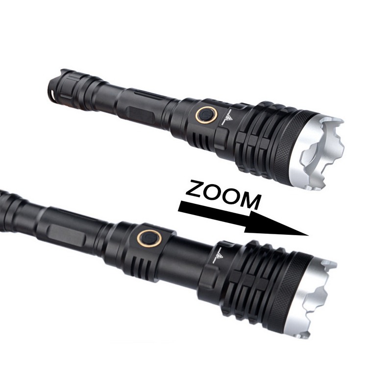 新款 XHP160 強光手電筒 鋁合金 戶外照明燈 Type-C充電 強光手電筒 18650 21700-細節圖2