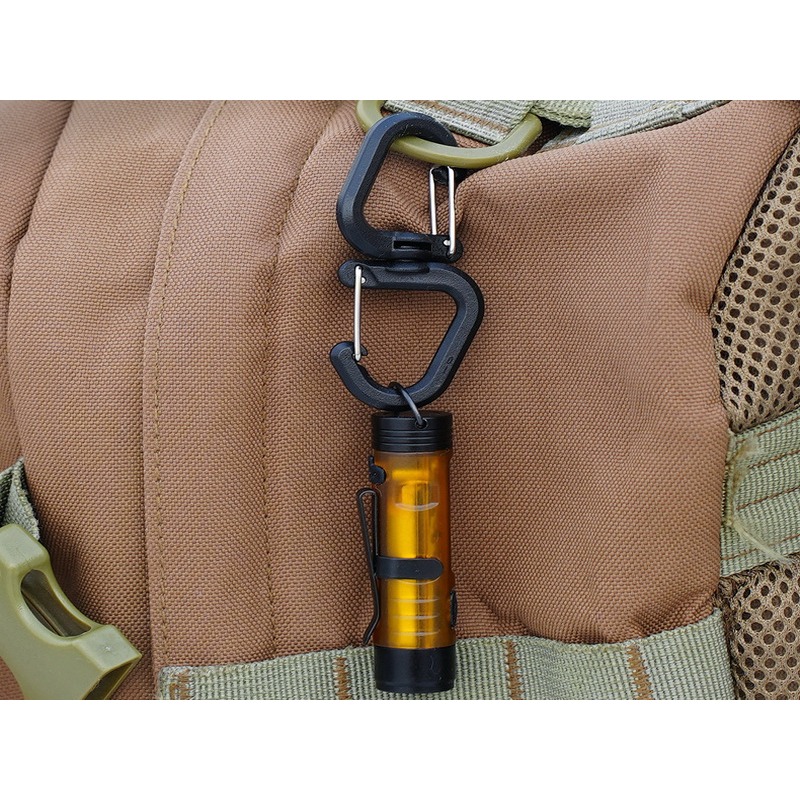 360度 旋轉 旋轉掛勾 登山扣 背包扣 便攜式掛勾 戰術掛勾 野外掛勾 旋轉S勾 汽化燈掛都 LED燈掛勾-細節圖2