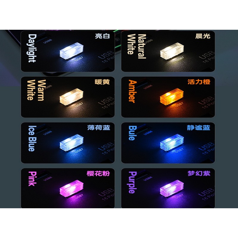 USB氣氛燈 閃爍燈 觸碰燈 USB LED氛圍燈 柔光 氛圍燈 車內氣氛燈 照地燈 室內燈 筆電燈 腳踏燈-細節圖5