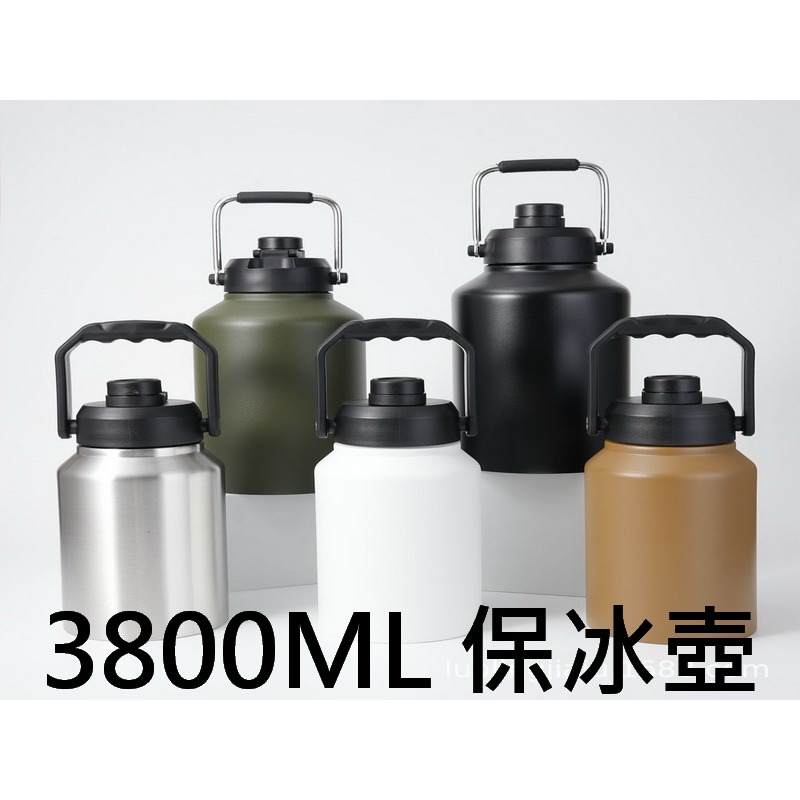 不銹鋼保冰壺 大口徑保冰壺 露營保冰壺 保冰桶 戶外保冰 雙層保冰壺 太空壺 3.8L 大容量保冰-細節圖3
