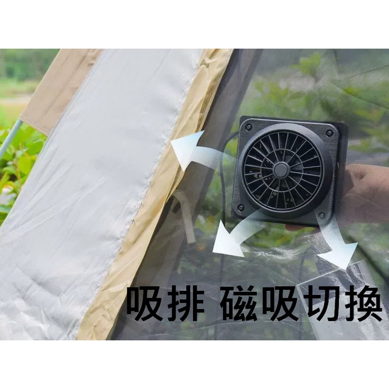 5V 12V 磁吸快速換向 吸排可換 磁吸式散熱風扇 車宿適用 帳篷散熱扇 帳篷排風扇 帳篷循環扇 車宿循環扇-細節圖2