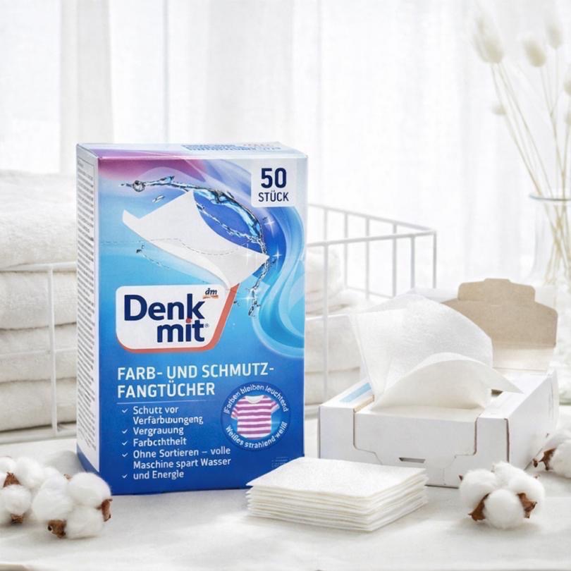 德國 彩色 護色 DM Denkmit 洗衣 色 防染 色紙 50入 護色 魔布 防染紙 防染巾 染色-細節圖2