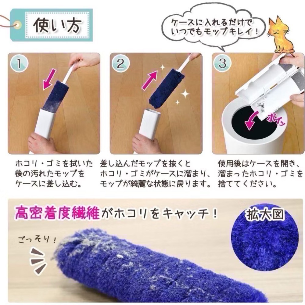 日本 LEC 省時 除塵器 (附盒) 清潔 激落君 靜電 除塵 清潔 重複使用-細節圖4