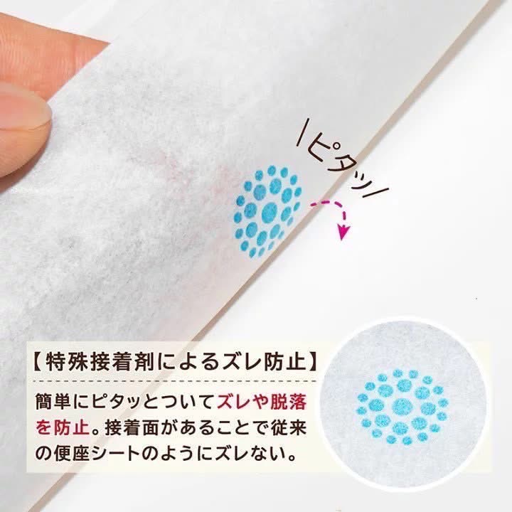 ￼日本 樂天 黏貼式 抗菌 馬桶 坐墊紙 70片 粘貼式 日本製 可沖水 馬桶 座圈 Sanroll 隨身收納包-細節圖5