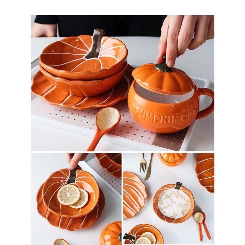 🎃超可愛南瓜系列陶瓷餐具🍴陶瓷碗｜餐盤｜器皿｜送禮自用兩相宜❤️-細節圖5