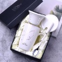 ☕️【白色區】♏️12星座純色款帶蓋帶勺茶漏馬克杯🌌-規格圖9