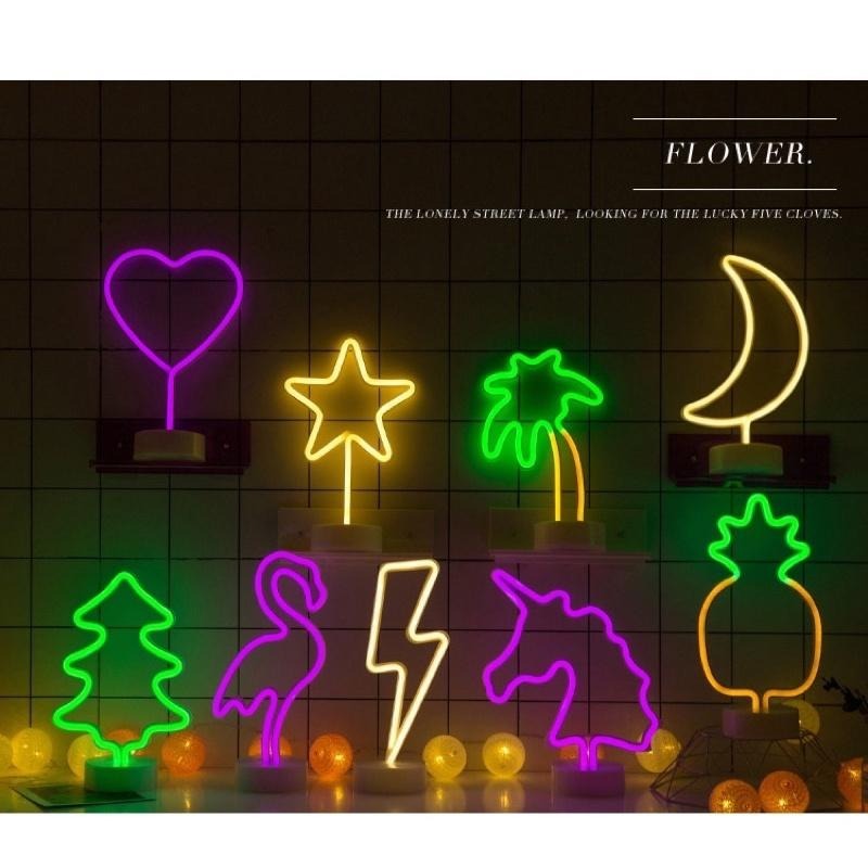 ✨【 37款 】二合一底座 • 電競網紅LED霓虹小夜燈🌈｜氣氛燈｜氛圍燈｜擺飾💡-細節圖2