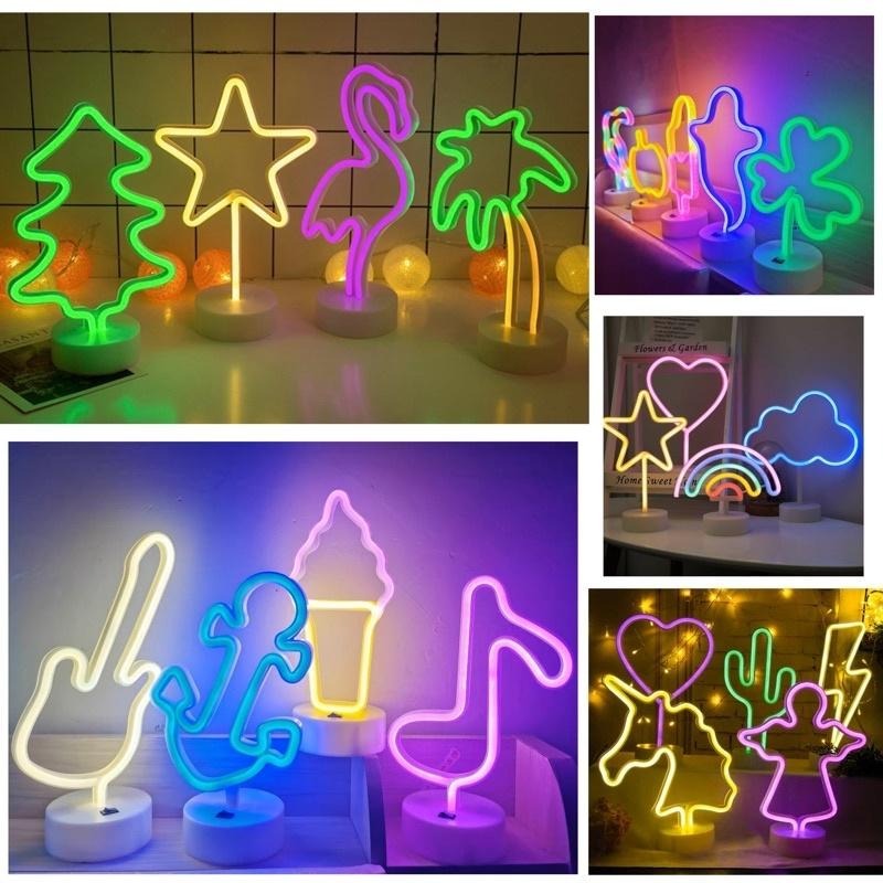 ✨【 37款 】二合一底座 • 電競網紅LED霓虹小夜燈🌈｜氣氛燈｜氛圍燈｜擺飾💡-細節圖5