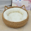 🐱【 多款 • 3種尺寸 】可愛香蒲草編織貓窩｜二合一貓抓板｜四季通用｜可拆洗✨-規格圖9