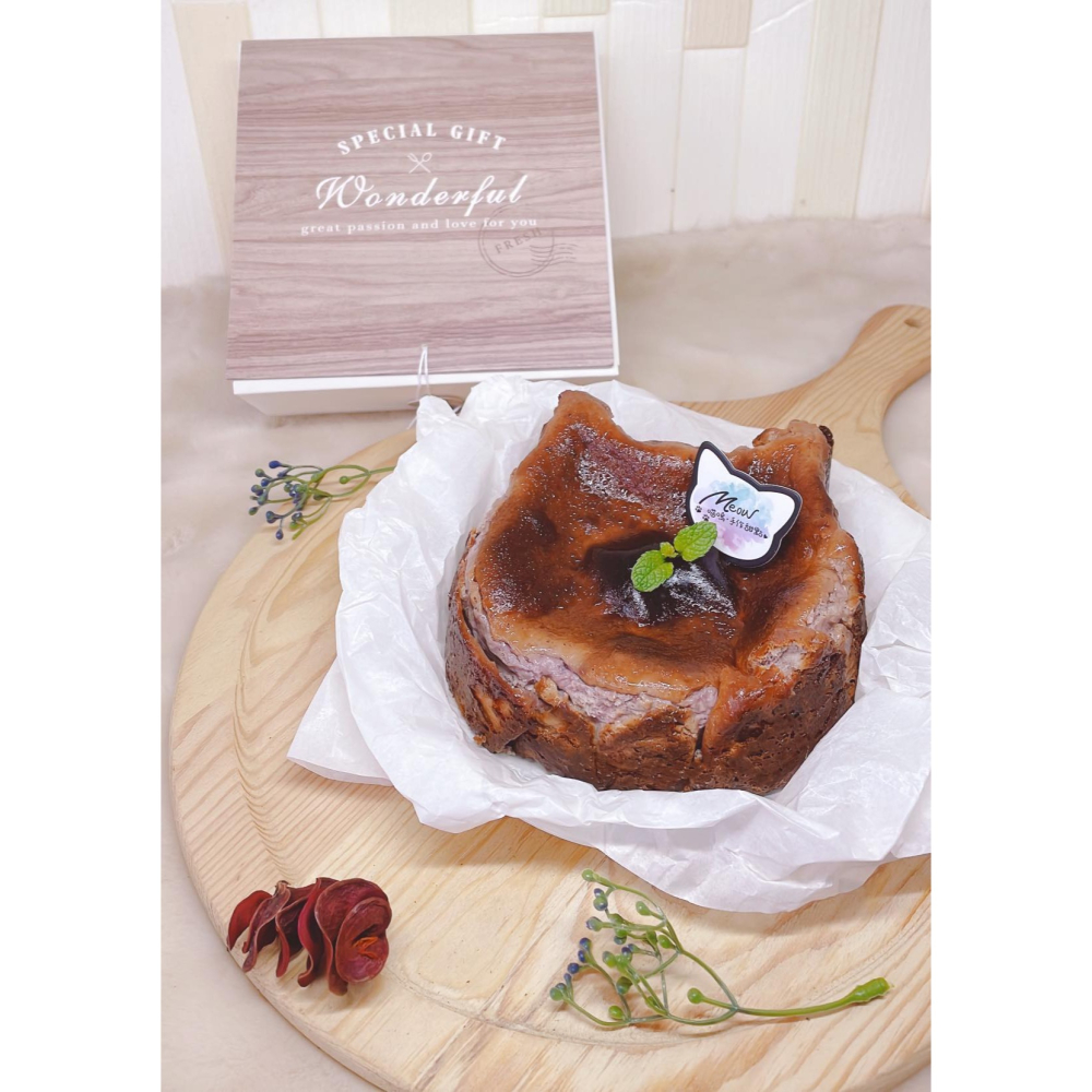 🧀️【5寸 • 多種口味】減糖版喵喵巴斯克乳酪蛋糕🐱｜無香料 • 無防腐劑 🎂 【Meow 喵嗚 • 手作甜點❤️-細節圖6