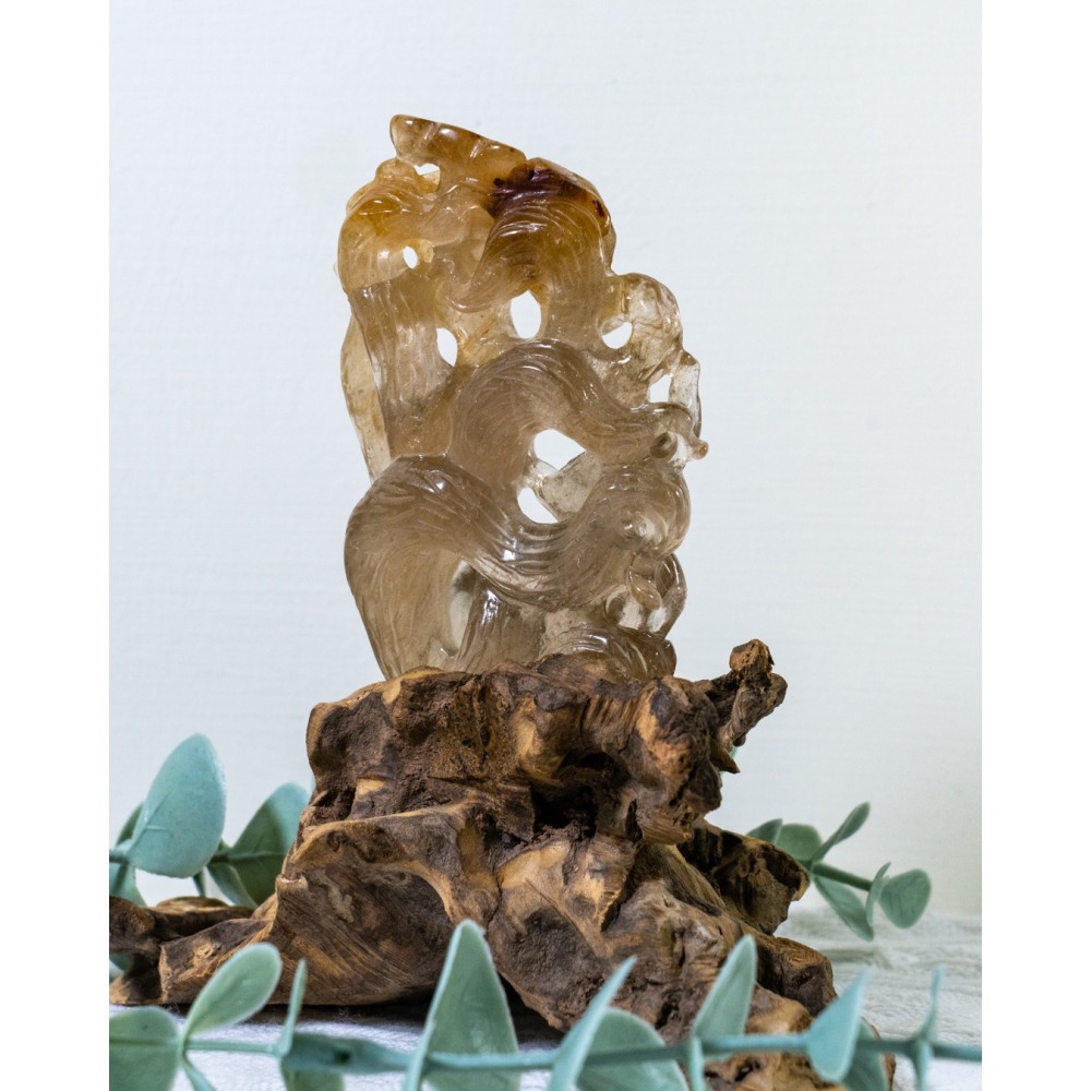 茶黃髮晶九尾狐-細節圖4