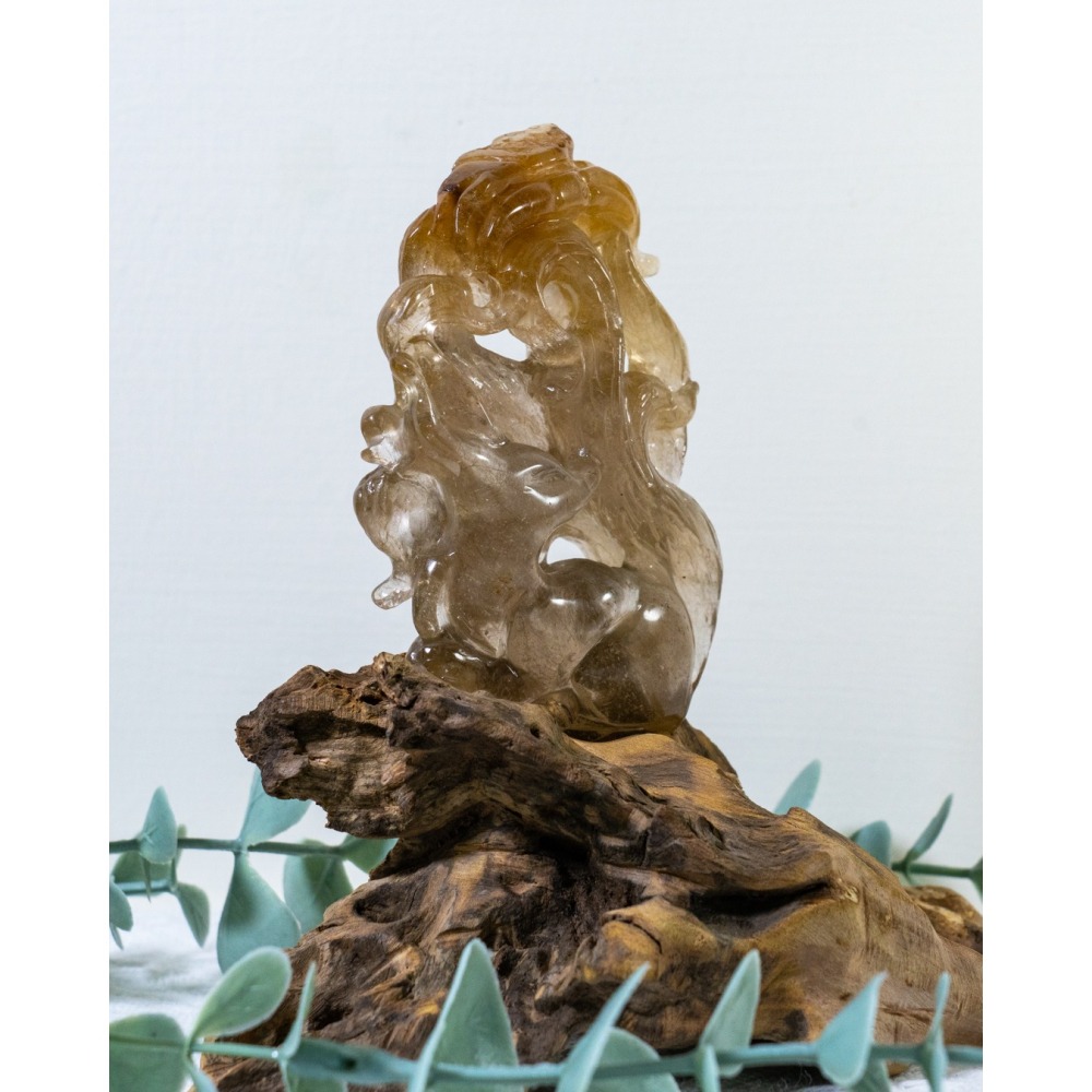 茶黃髮晶九尾狐-細節圖5