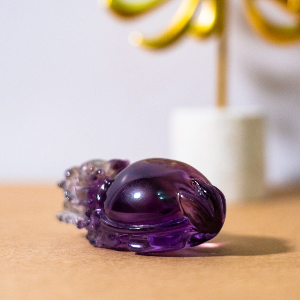 紫水晶藍花龍龜-細節圖3