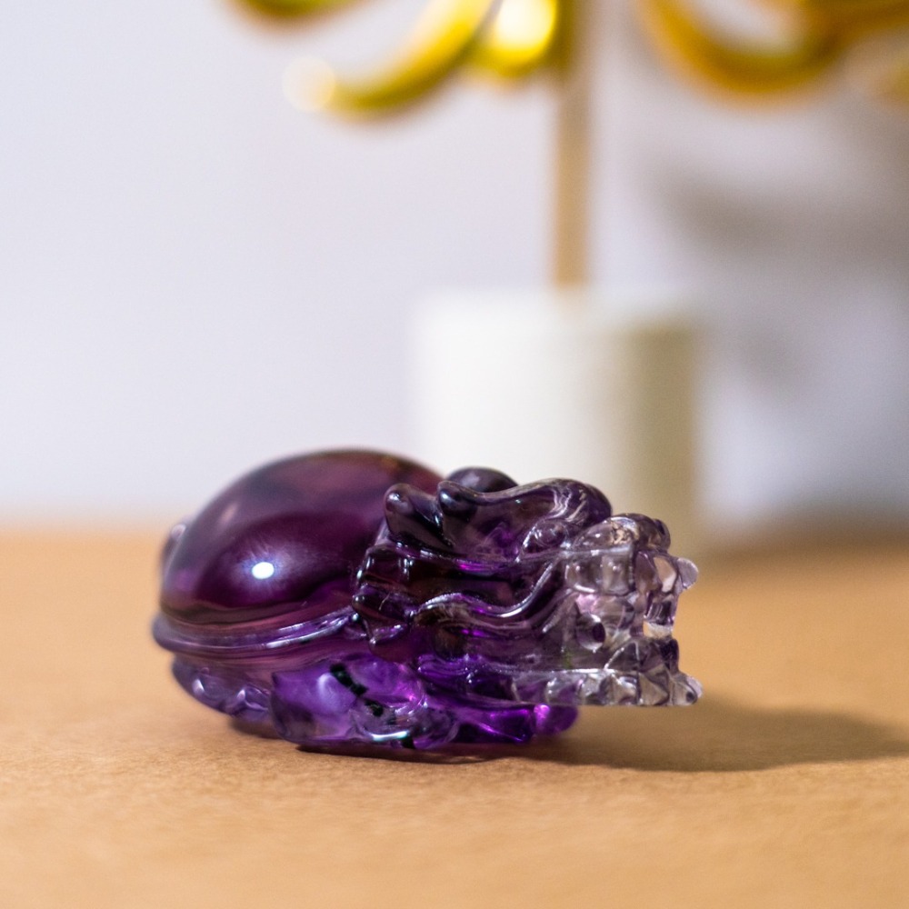 紫水晶藍花龍龜-細節圖4