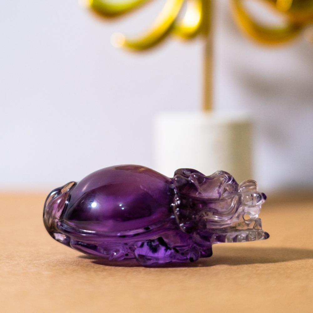 紫水晶藍花龍龜-細節圖5