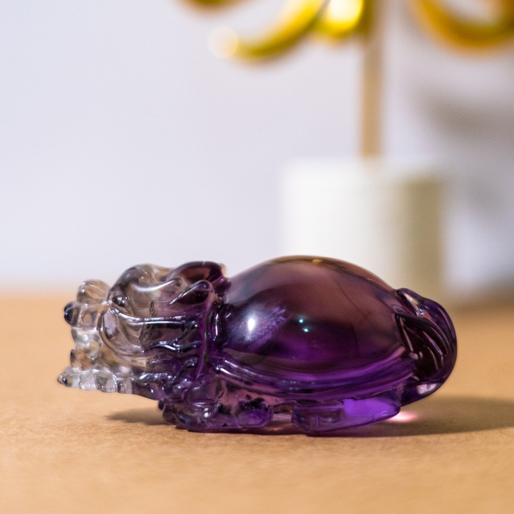 紫水晶藍花龍龜-細節圖6