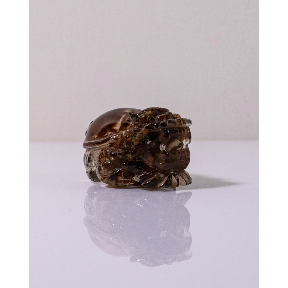 紅幽靈茶晶渾圓短胖小龍龜-細節圖6